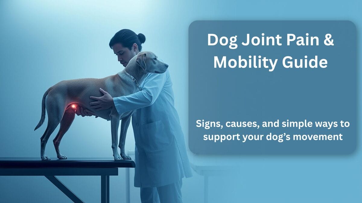 dog joint pain and mobility issues showing stiffness limping and difficulty moving